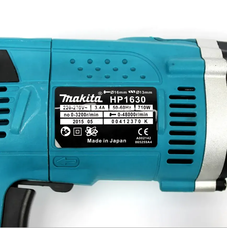 Ударний дриль з набором свердел, біт, каміння, кейс для зберігання MAKITA HP1630 (710 ВТ, 0-3200 об./хв.)  