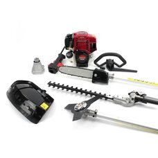 Портативная садовая бензиновая мотокоса-кусторез со сменными насадками набор 4в1 "Honda GX35 (4 такта, 3.5 кВт, труба 26 мм)"