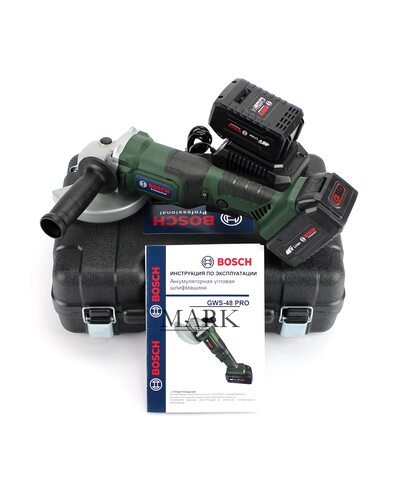 Аккумуляторная болгарка Bosch GWS-48 PRO (48V, 6Ah) с регулятором оборотов