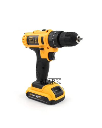 Ударный аккумуляторный беспроводной шуруповерт с инструментами и кейсом для хранения 2 аккумулятора в комплекте DeWALT DCD791 (24V, 5AH)