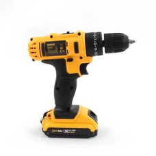 Ударный аккумуляторный беспроводной шуруповерт с инструментами и кейсом для хранения 2 аккумулятора в комплекте DeWALT DCD791 (24V, 5AH)