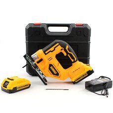 Професійний акумуляторний лобзик з підсвічуванням робочої зони, 2 змінними АКБ та пластиковим кейсом у комплекті DeWalt DCS331B (24V, 5AH)