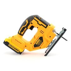 Професійний акумуляторний лобзик з підсвічуванням робочої зони, 2 змінними АКБ та пластиковим кейсом у комплекті DeWalt DCS331B (24V, 5AH)