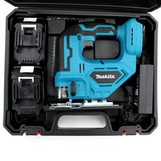 Портативний потужний професійний лобзик з 2 змінними АКБ та пластиковим кейсом Makita DJV180Z (24V, 5AH)