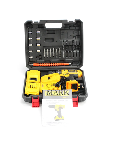 Аккумуляторный беспроводной шуруповерт с набором инструментов и кейсом для хранения 2 аккумулятора в комплекте DeWALT DCD771 (24V, 6AH) Аккумуляторный беспроводной шуруповерт с набором инструментов и кейсом для хранения 2 аккумулятора в комплекте DeWALT DCD771 (24V, 6AH)