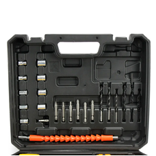 Аккумуляторный беспроводной шуруповерт с набором инструментов и кейсом для хранения 2 аккумулятора в комплекте DeWALT DCD771 (24V, 6AH)