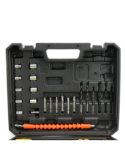 Аккумуляторный беспроводной шуруповерт с набором инструментов и кейсом для хранения 2 аккумулятора в комплекте DeWALT DCD771 (24V, 6AH) Аккумуляторный беспроводной шуруповерт с набором инструментов и кейсом для хранения 2 аккумулятора в комплекте DeWALT DCD771 (24V, 6AH)