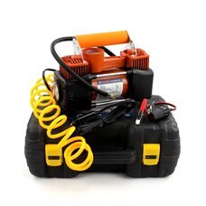 Мощный двухпоршневой автомобильный компрессор с пластиковым кейсом в комплекте Bosch 12V