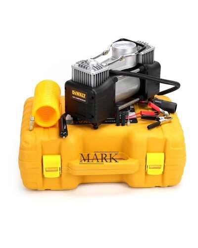 Портативный автомобильный воздушный компрессор с пластиковым кейсом в комплекте DeWalt 12V