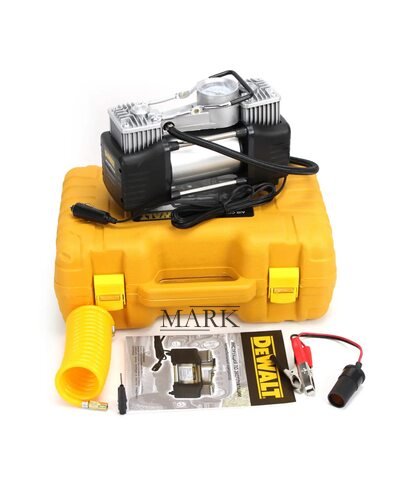 Портативный автомобильный воздушный компрессор с пластиковым кейсом в комплекте DeWalt 12V