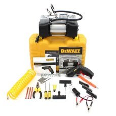 Універсальний портативний набір 2в1 повітряний компресор 72л/хв 12V, 30A + акумуляторна викрутка DCF680F1 DeWalt