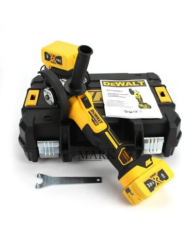 Аккумуляторная угловая шлифмашина DeWalt DCG409P2 (36V, 5AH) 800 Вт, 9000 об/хв Аккумуляторная угловая шлифмашина DeWalt DCG409P2 (36V, 5AH) 800 Вт, 9000 об/хв
