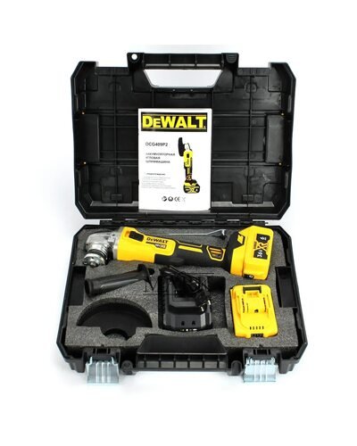 Аккумуляторная угловая шлифмашина DeWalt DCG409P2 (36V, 5AH) 800 Вт, 9000 об/хв Аккумуляторная угловая шлифмашина DeWalt DCG409P2 (36V, 5AH) 800 Вт, 9000 об/хв
