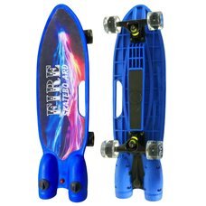 Дитячий інтерактивний скейтборд з підсвічуванням, димовими ефектами та музикою Fire Skatebo Art Синій (НКП)
