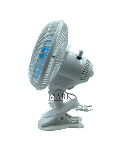 Настольный вентилятор Wimpex WX707 на прищепке 50 Вт, диаметр лопастей 18 см, работает от сети, Белый (243)