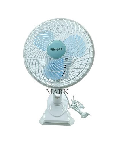 Настольный вентилятор Wimpex WX707 на прищепке 50 Вт, диаметр лопастей 18 см, работает от сети, Белый (243)