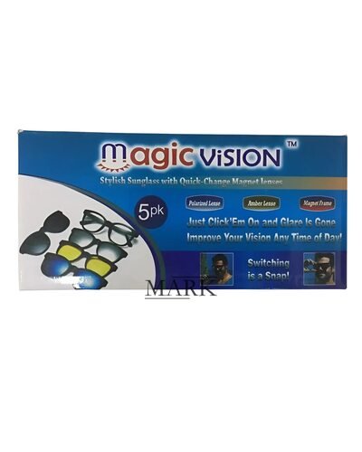 Универсальные магнитные солнцезащитные антибликовые очки Magic Vision 5 в 1 в чехле (ЖЯ)