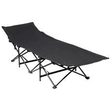 Універсальний розкладний шезлонг для відпочинку в саду та на пляжі 68см х 190см Чорний (626)