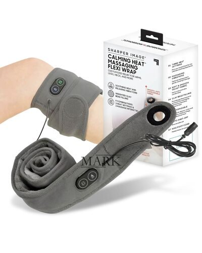 Согревающий массажер для суставов Calm heat Massaging Flex Wrap 63657 разъемный, Серый (ЖЯ)