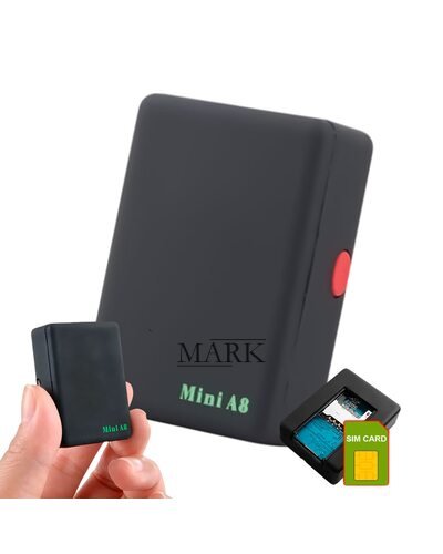 Компактный GSM/GPS-трекер Mini A8 с прослушкой, кнопка SOS, для отслеживания объектов (ЖЯ)