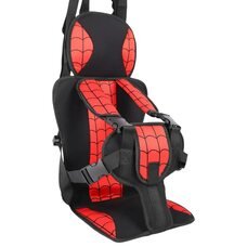 Універсальне безкаркасне дитяче автокрісло з підголовником та ременями від 1 до 5 років Червоний (ЖЯ)