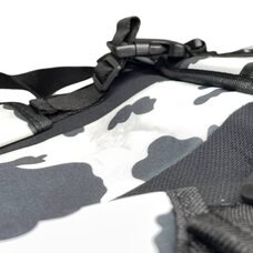 Універсальне безкаркасне дитяче автокрісло з підголовником та ременями від 1 до 5 років, Біло-чорний (ЖЯ)