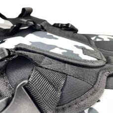 Універсальне безкаркасне дитяче автокрісло з підголовником та ременями від 1 до 5 років, Біло-чорний (ЖЯ)