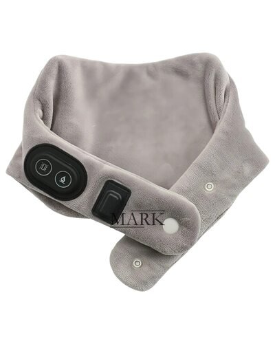 Эргономичный вибромассажный бандаж на шею с подогревом Calm Heat Massaging Neck Wrap Серый (ЖЯ)