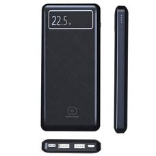 Портативний зарядний пристрій WUW Y100 Power Bank 20000mAh PD+QC3.0 22.5W, швидка зарядка, Чорний