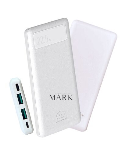 Портативное зарядное устройство WUW Y100 Power Bank 20000mAh PD+QC3.0 22.5W, быстрая зарядка, Белый