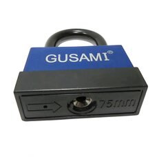 Дисковий навісних вологозахищений замок для дверей Gusami BGU-675 75мм синій (ЖЯ)