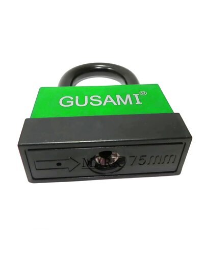 Дисковый навесной влагозащищенный замок для двери Gusami BGU-675 75мм Зеленый (ЖЯ)
