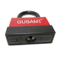 Дисковий навісних вологозахищений замок для дверей Gusami BGU-675 75мм Червоний (ЖЯ)