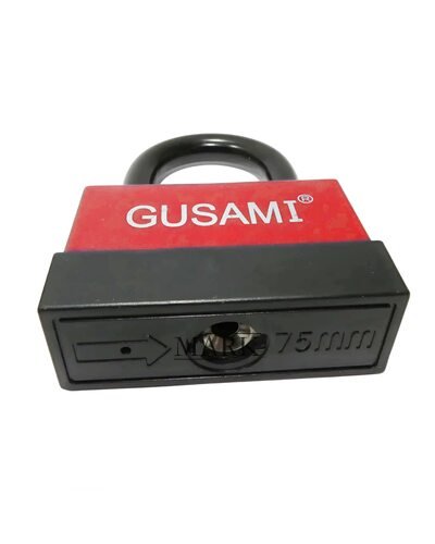Дисковый навесной влагозащищенный замок для двери Gusami BGU-675 75мм Красный (ЖЯ)