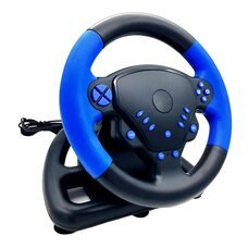 Геймерське ігрове кермо з коробкою передач та подвійною системою вібровіддачі Wireless 4в1 (ЖЯ)