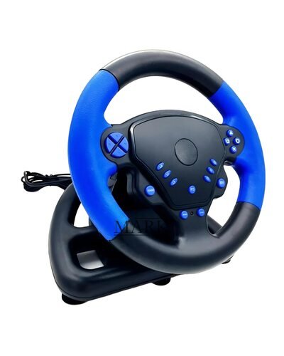 Геймерский игровой руль с коробкой передач и двойной системой виброотдачи Wireless 4в1 (ЖЯ)