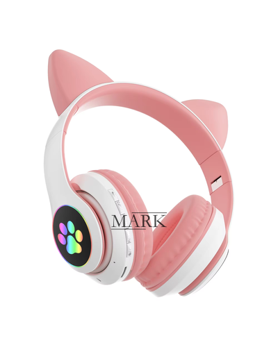 Беспроводные складные TWS bluetooth наушники с кошачьими ушками Cat STN-28 Розовый + карта памяти на 16 Гб Беспроводные складные TWS bluetooth наушники с кошачьими ушками Cat STN-28 Розовый + карта памяти на 16 Гб