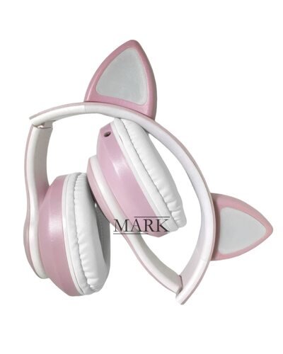 Беспроводные складные TWS bluetooth наушники с кошачьими ушками Cat STN-28 Розовый + карта памяти на 32 Гб Беспроводные складные TWS bluetooth наушники с кошачьими ушками Cat STN-28 Розовый + карта памяти на 32 Гб