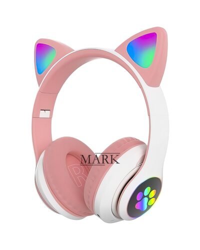 Беспроводные складные TWS bluetooth наушники с кошачьими ушками Cat STN-28 Розовый + карта памяти на 64 Гб Беспроводные складные TWS bluetooth наушники с кошачьими ушками Cat STN-28 Розовый + карта памяти на 64 Гб