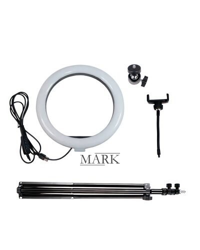 Кольцевая цветная LED селфи-лампа 30см c подсветкой для фотографов блогеров, тиктокеров, визажистов со штативом в комплекте 210 см Кольцевая цветная LED селфи-лампа 30см c подсветкой для фотографов блогеров, тиктокеров, визажистов со штативом в комплекте 210 см