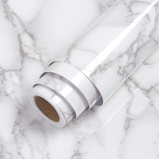 Самоклеюча плівка для кухні, меблів, техніки 60×500 см, Білий мармур