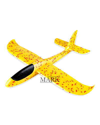 Митательный самолет-планер Fly Plane длиной 48 см, Желтый