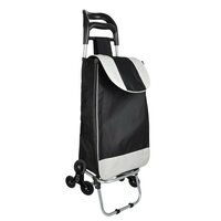 Господарська сумка-візок кравчучка позашляховик з потрійними колесами для сходів Чорний
