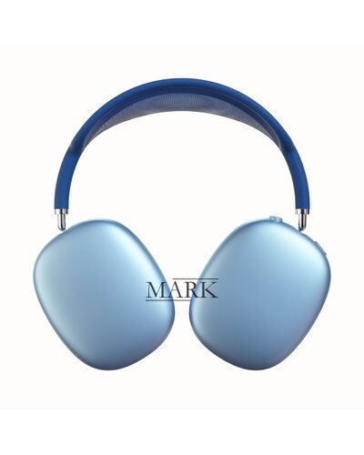 Беспроводные накладные TWS bluetooth наушники с микрофоном и поддержкой карты памяти AirMax P9 400 мА/год Синий металл (HA-34)