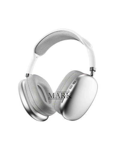 Беспроводные накладные TWS bluetooth наушники с микрофоном и поддержкой карты памяти AirMax P9 400 мА/год Серебристый металл (HA-34)