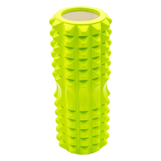 Масажний ролик для йоги, валик для масажу спини, шиї, ніг 33х13 см, Зелений (509)