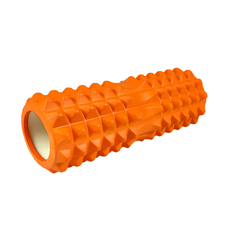 Масажний ролик для йоги, валик для масажу спини, шиї, ніг 33х13 см, Помаранчевий (509)