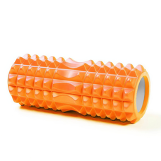 Масажний ролик для йоги, валик для масажу спини, шиї, ніг 33х13 см, Помаранчевий (509)