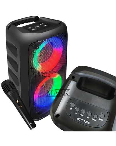 Портативный стереодинамик KTS-1265 с RGB-светом, TWS, USB, TF-карта с микрофоном, 10 Вт (SO-67)
