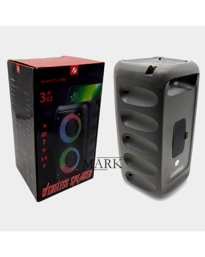 Портативный стереодинамик KTS-1265 с RGB-светом, TWS, USB, TF-карта с микрофоном, 10 Вт (SO-67)